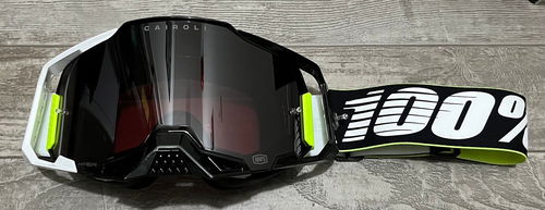 100% Armega RACR Goggles w/ HiPer Silver Mirror Lens