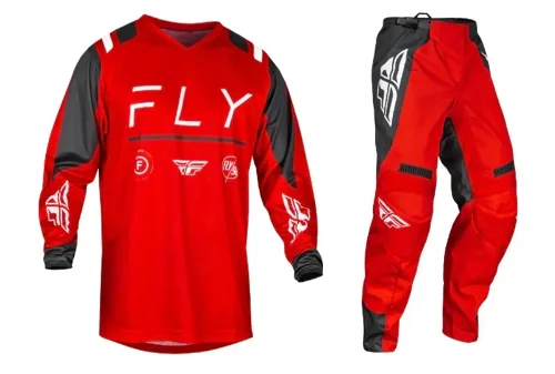 Fly Racing F-16 Gear Combo - Red/Charcoal/White