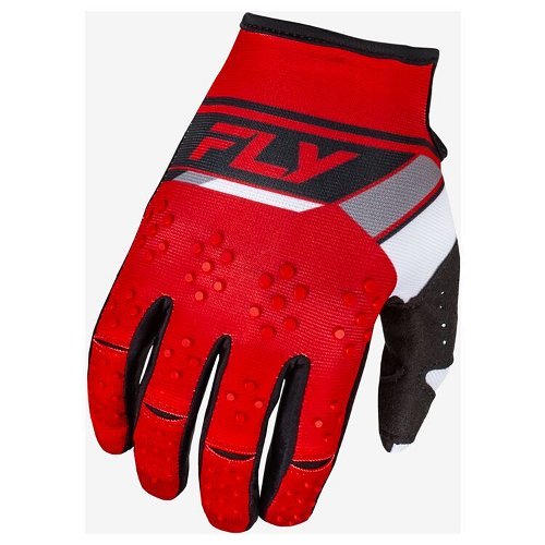 Fly Racing Kinetic Prix Gloves - Red/Grey/ White