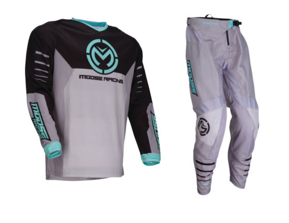 Moose Racing Qualifier Gear Combo - Gray/Teal