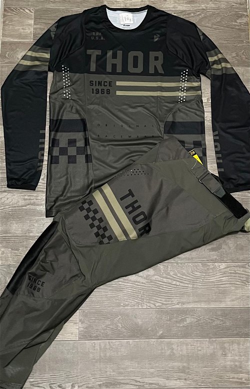 Thor Youth Pulse Combat Gear Combo - Army/Black