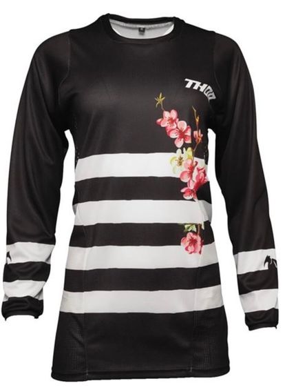 Thor Sakura Womens Pulse Jersey - Black/Pink / X-Small