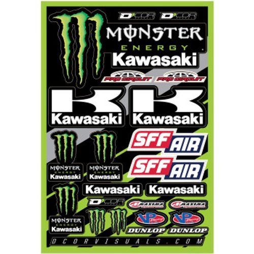 D'Cor Monster Energy Kawasaki Decal Sheet