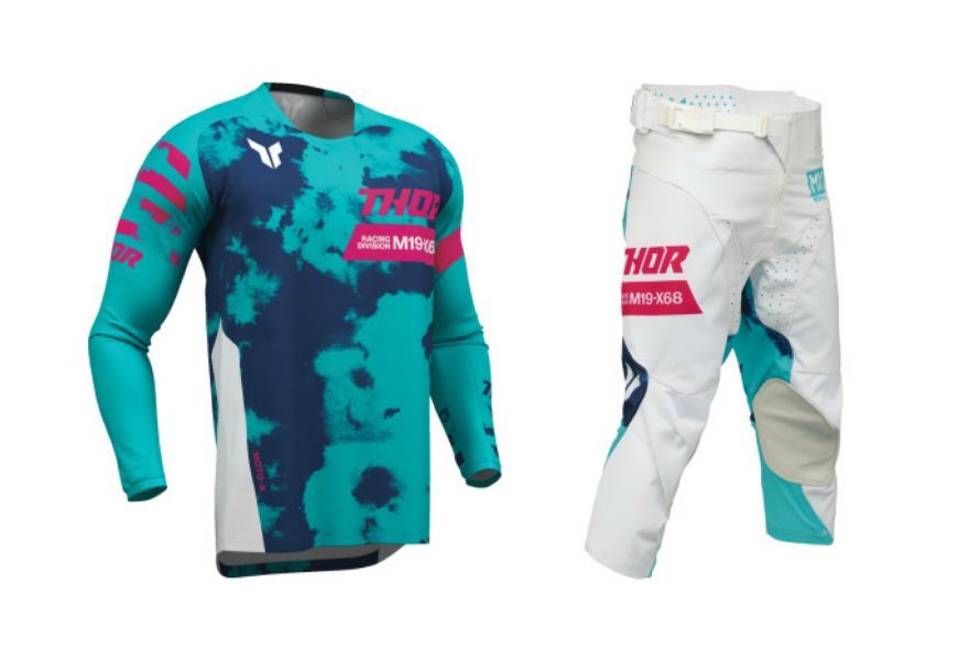 Thor Youth Launchmode Bleach Gear Combo - White/Aqua