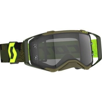 Scott Prospect Light Sensitive Goggles - Khaki Green/Neon Yellow w/ Grey Lens