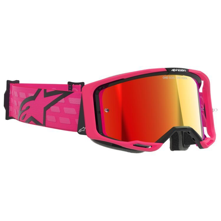 Alpinestars Vision 8 Corp MX Googles - Pink w/ Red Mirror Lens