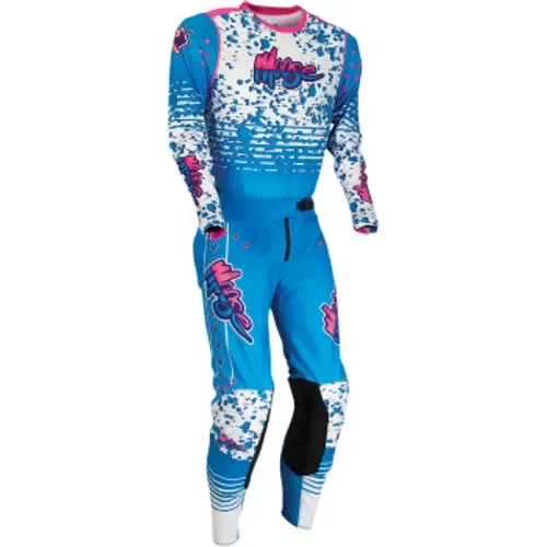 Moose Racing Agroid Gear Combo - Blue/Pink/White - Small / 28