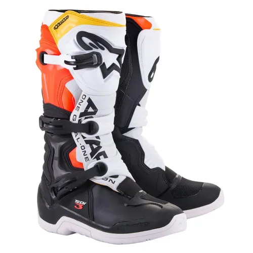 Alpinestars Tech 3 Boots - White/Orange - Size 10