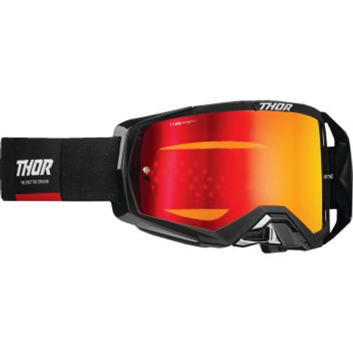 Thor Activate MX Goggles - Black/Red w/ Mirror Lens