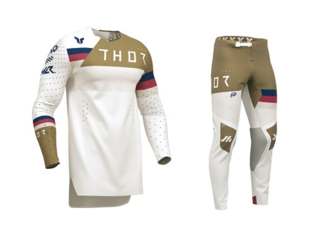 Thor Sportmode League Gear Combo - White/Copper - Medium / 32