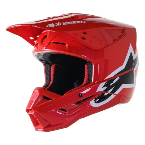 NEW! Alpinestars SM5 Corp MX Helmet - Bright Red Glossy