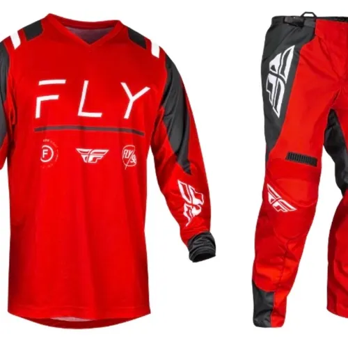 2024 Fly Racing F-16 Gear Combo - Red/Charcoal/White