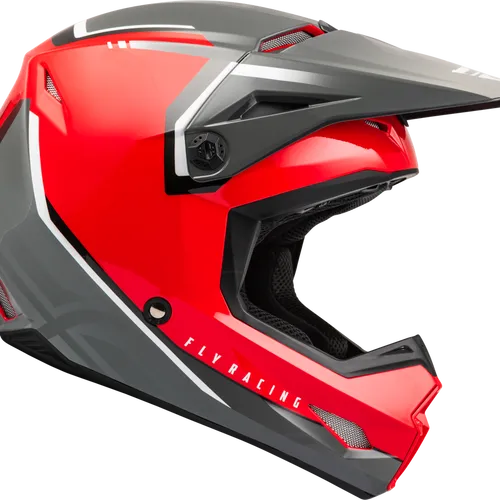 Fly Racing Kinetic Vision Helmet - Red/Grey