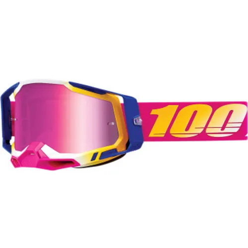 100% Racecraft 2 Goggles - Mission w/ Pink Mirror Lens