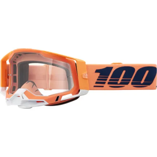 100% Racecraft 2 Goggles - Coral w/ Clear Lens
