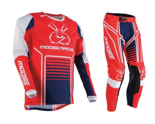 Moose Racing Agroid Gear Combo - Red/White/Blue