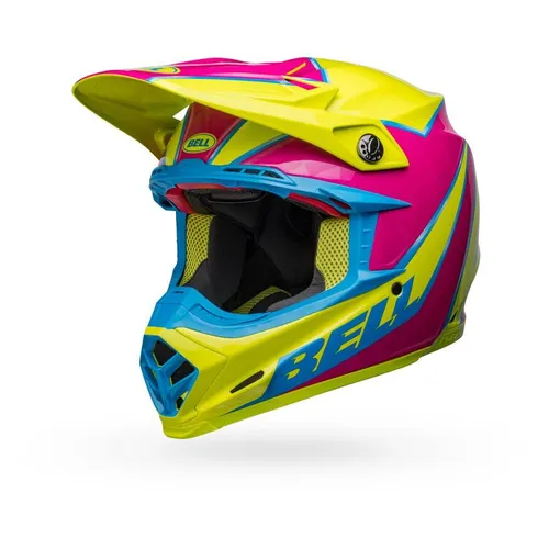 NEW! Bell Moto-9s Flex Sprite MX Helmet - Yellow/Magenta