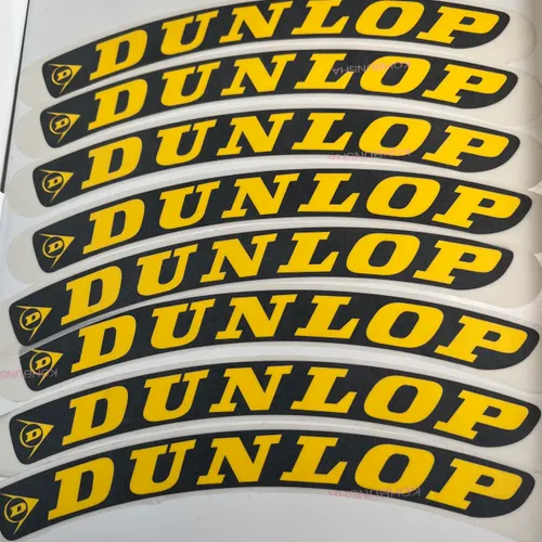 8 - Dunlop Authentic Tire Decals