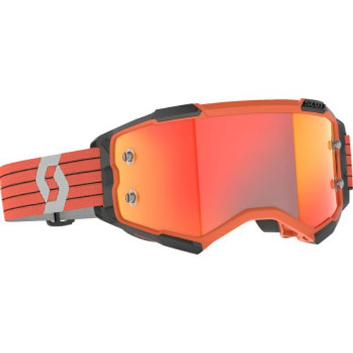 Scott Fury MX Goggles - Orange/Gray w/ Orange Works Lens