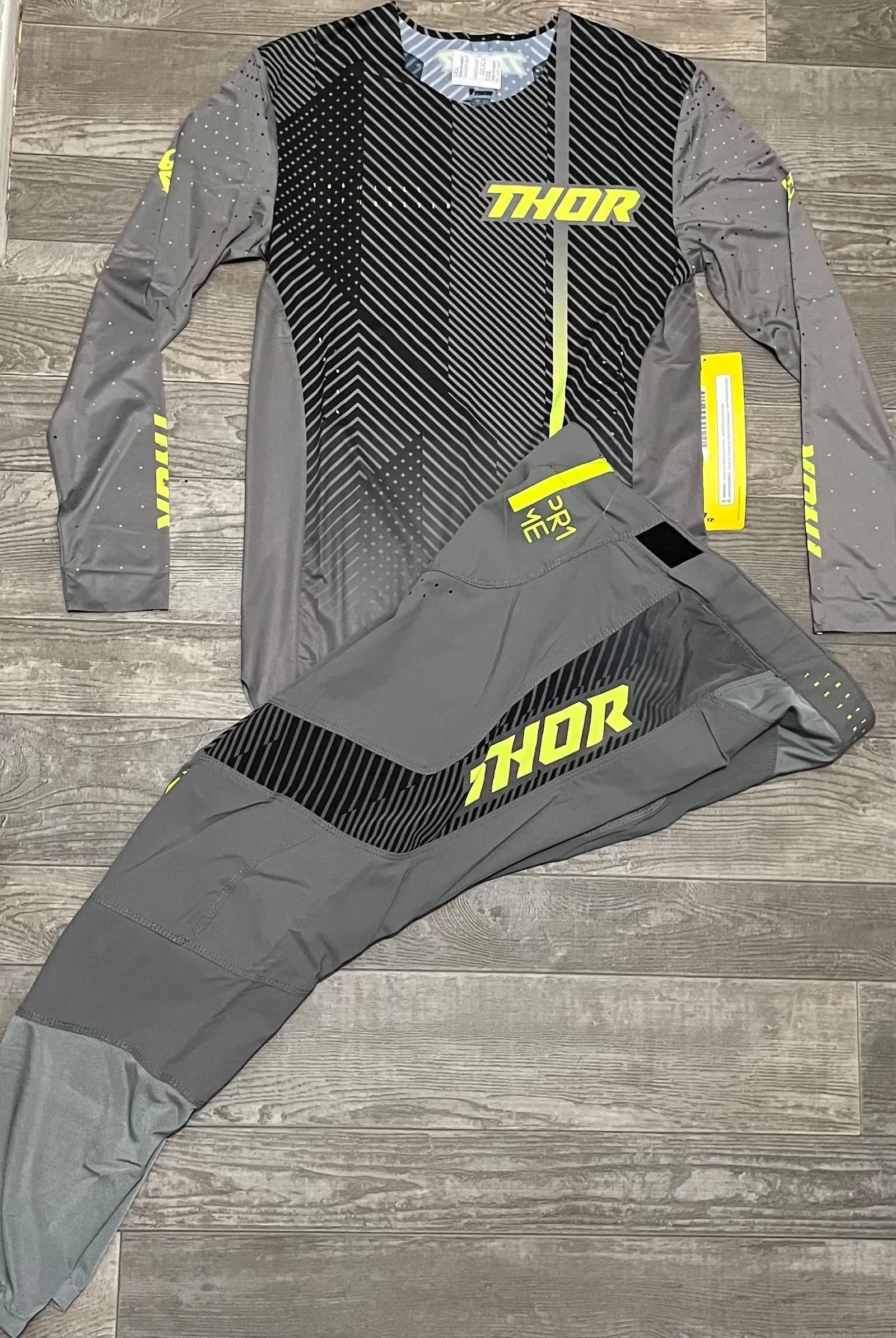 Thor 2023 Youth Pulse Combat Offroad Motocross Jersey Pant Combo Army/Black  (Youth Large / 28) 