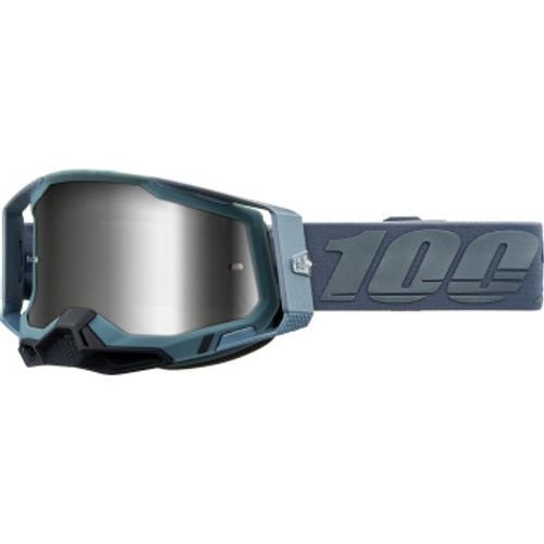 100% Racecraft 2 Goggles - Battleship w/ Silver Mirror Lens