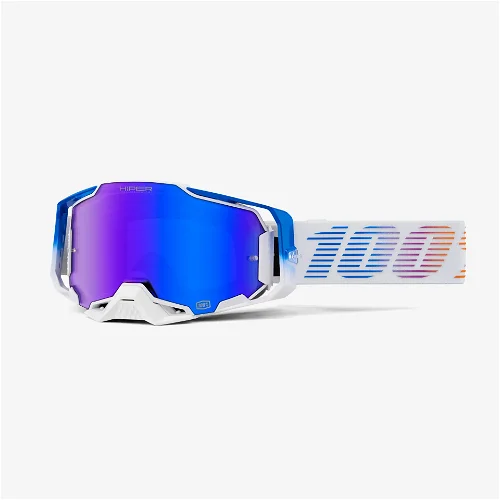 100% Armega MX Goggles - Neo w/ Hiper Blue Mirror Lens