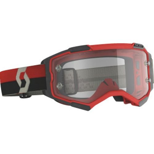 Scott Fury MX Goggles - Red/Black w/ Clear Lens