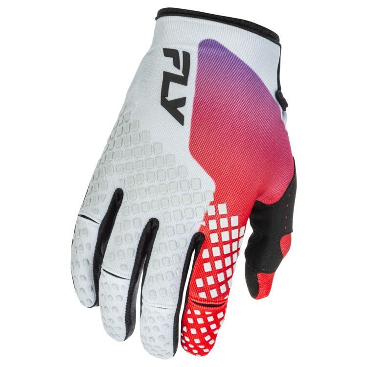 Fly Racing Kinetic Gloves - Grey/Red/Purple/Black