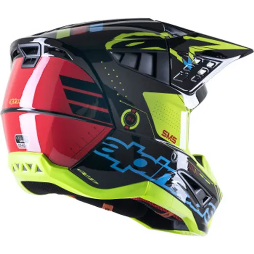 Alpinestars SM5 Action MX Helmet - Black/Blue/Yellow - XXL
