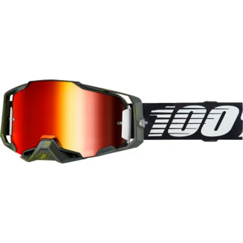 NEW! 100% Armega MX Goggles - Soledad w/ Red Mirror Lens