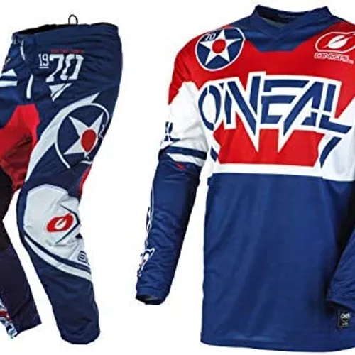 Oneal Element Warhawk Gear Combo - Red/White/Blue Medium/32