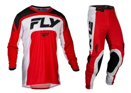 Fly Racing Lite Gear Combo - Red/White/Black