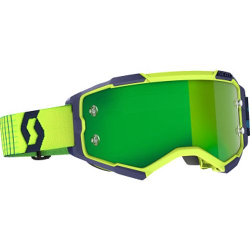 Scott Fury MX Goggles - Blue/Yellow w/ Green Works Lens