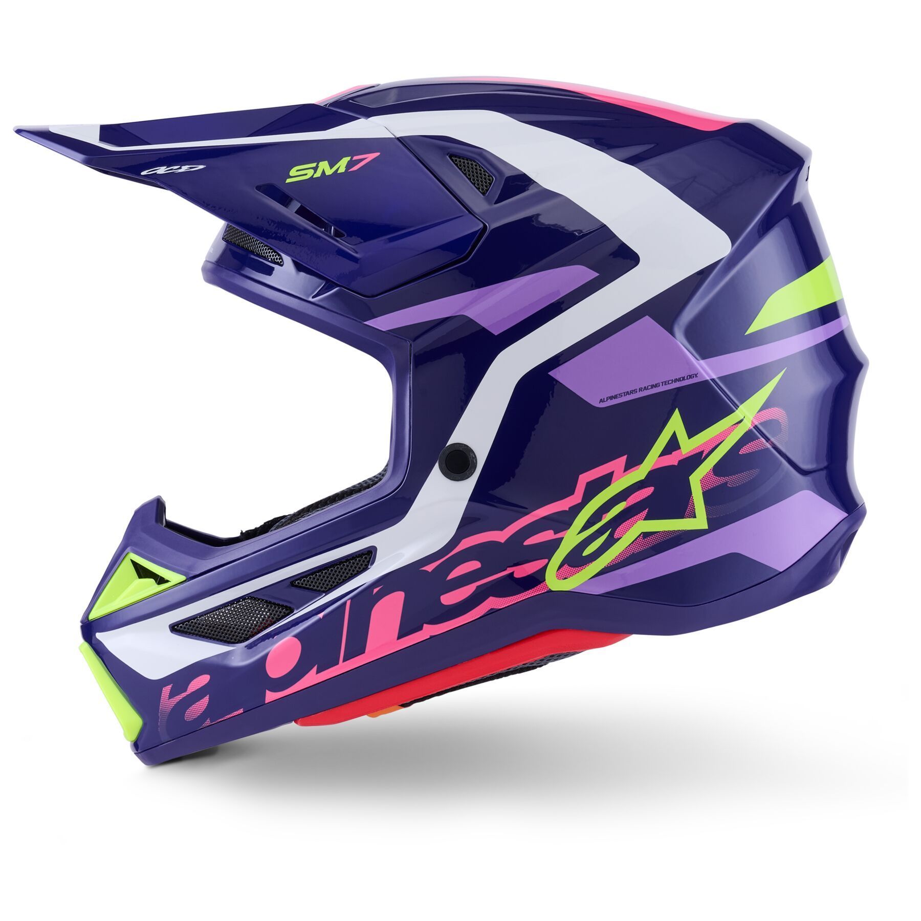Alpinestars SM7 Deed Helmet - Gloss Purple/Pink