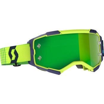 Scott Fury MX Goggles - Blue/Yellow w/ Green Works Lens