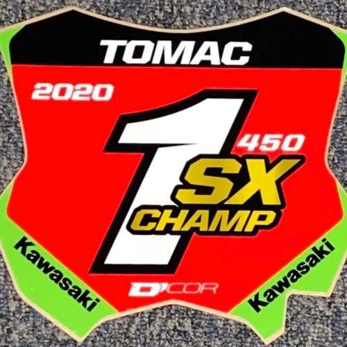 Eli Tomac 2020 SX Champ Front Number Plate Decal