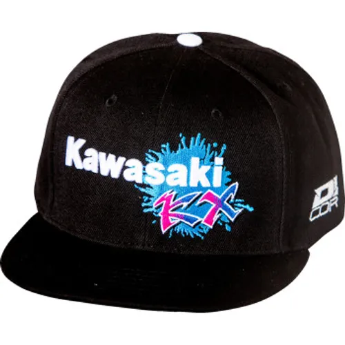 D'cor Kawasaki Factory Snapback Hat - Black