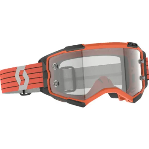 Scott Fury MX Goggles - Orange/Gray w/ Clear Lens