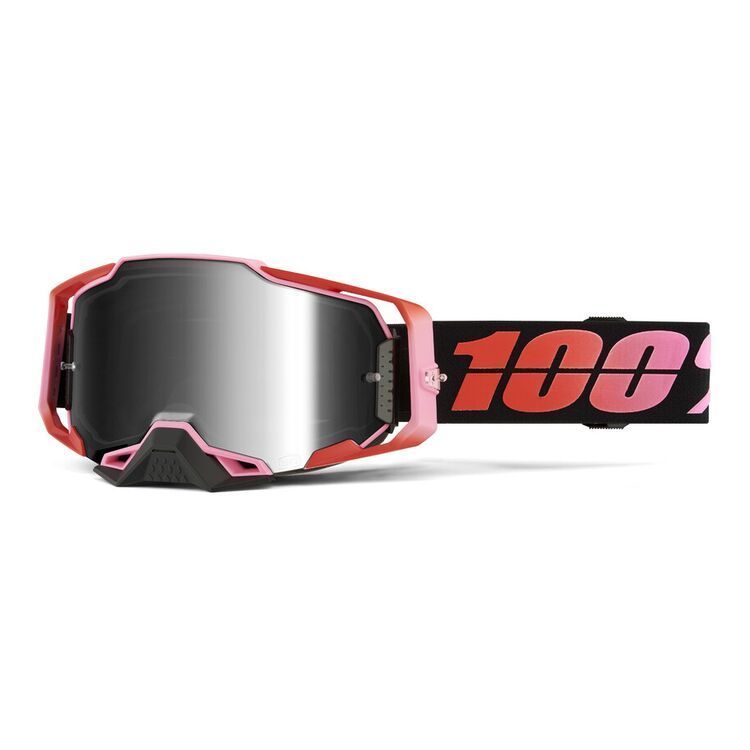 100% Armega MX Goggles - Guerlin w/ Silver Mirror Lens