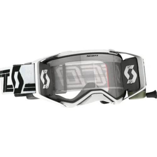 Scott Prospect Super WFS Roll Off Goggles - White/Black w/ Clear lens