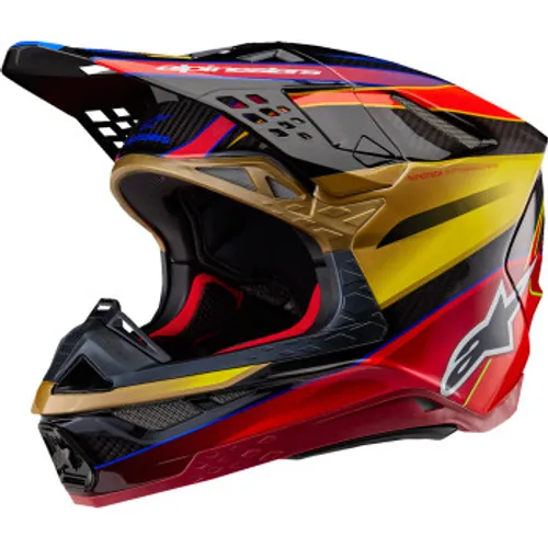 Alpinestars Supertech M10 Era MX Helmet - Gloss Gold/Yellow/Red - Small