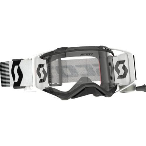 Scott Prospect WFS Roll Off Goggles - Premium Black/White w/ Clear Lens