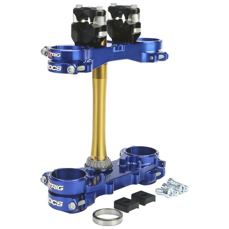 XTRIG ROCS Triple Clamps - 25mm / Blue - 2006-2026 Yamaha YZ125