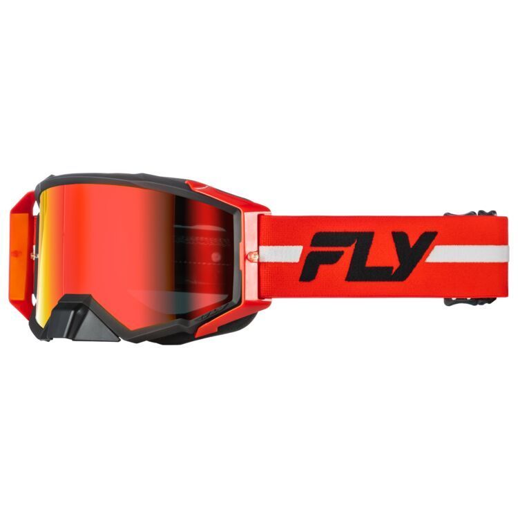 Fly Racing Zone Pro Goggles - Red/Black/Grey w/ Red Mirror Lens