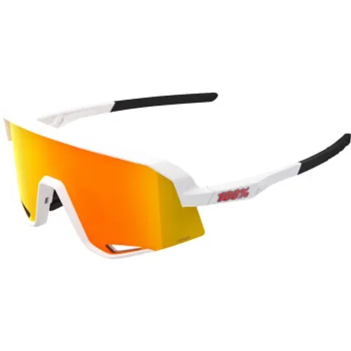 100% Slendale Sunglasses - Matte White w/ HiPer Red Multi Mirror