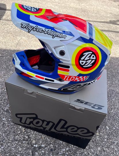 Troy Lee Designs SE5 Comp Drop in Helmet - White / Medium