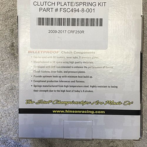Hinson clutch plates & spring kit - Honda CRF250R - 2009-201