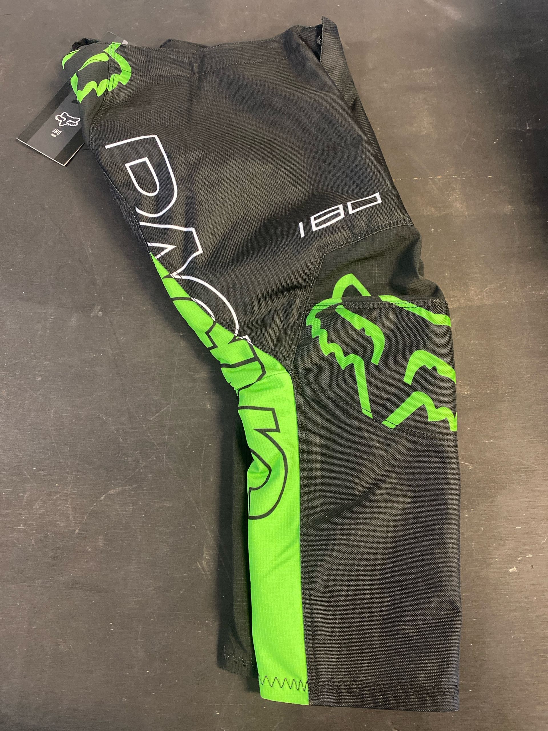 Fox Pants 180 Kids Skew Black/Green K4 (18)