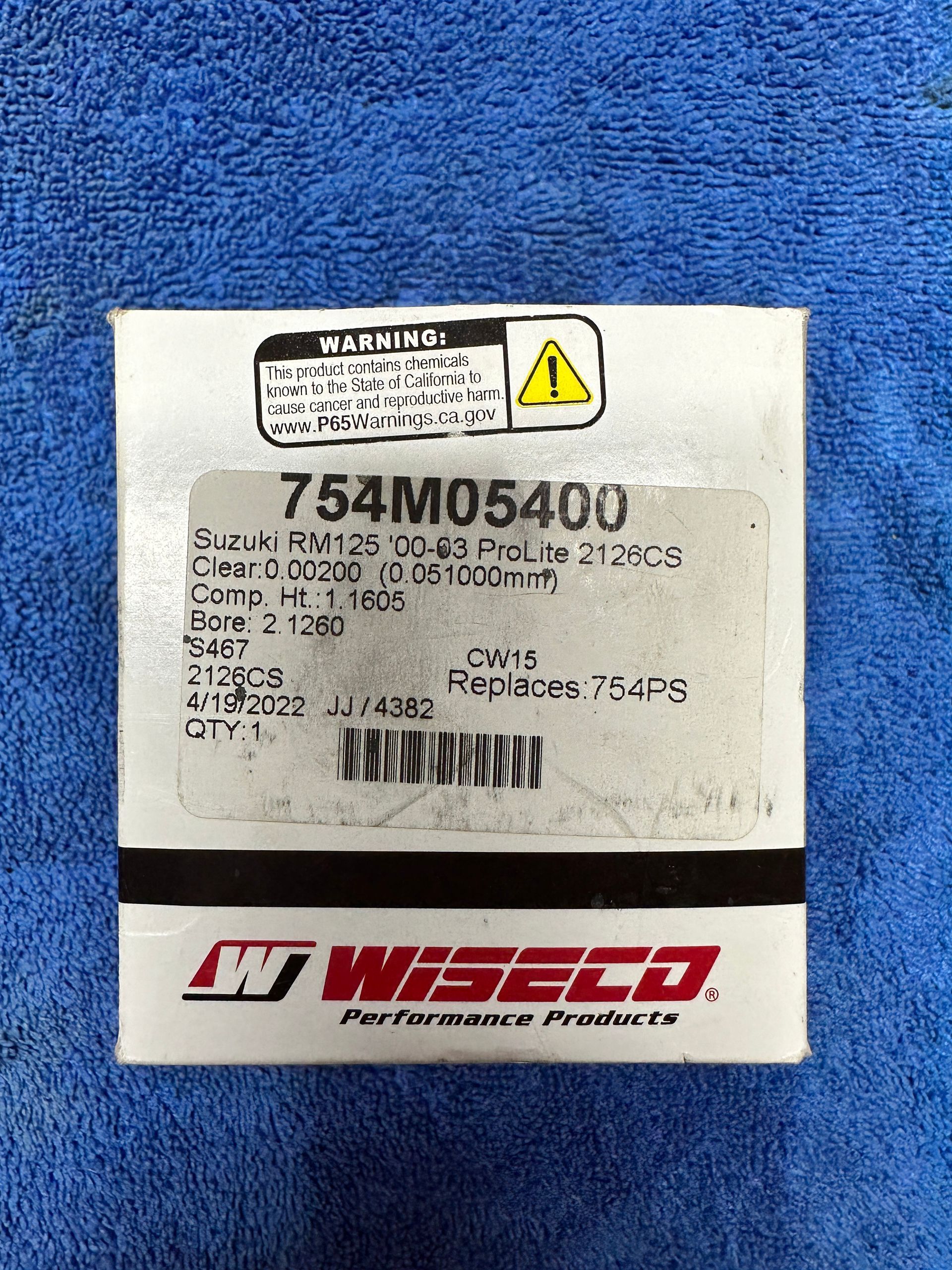 Suzuki RM125 Wiseco Piston Kit – 54.00 Mm Bore