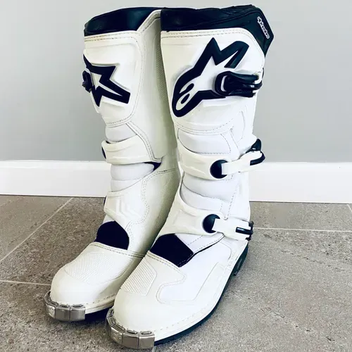 Women Alpinestars Tech 1 Boots WHITE US size 7.5